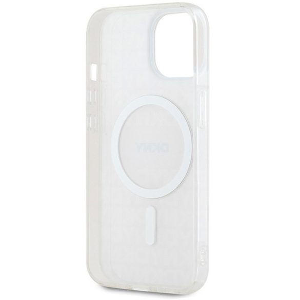 DKNY DKHMP15SHRHSEP IML Mono & Stripe MagSafe-kompatibilis tok iPhone 15 / 14 / 13 - rózsaszín