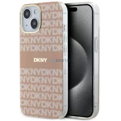   DKNY DKHMP15MHRHSEP IML Mono & Stripe MagSafe-kompatibilis tok iPhone 15 Plus - rózsaszín