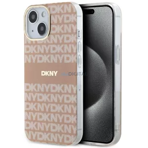 DKNY DKHMP15MHRHSEP IML Mono & Stripe MagSafe-kompatibilis tok iPhone 15 Plus - rózsaszín