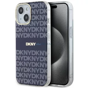 DKNY DKHMP15SHRHSEB IML Mono & Stripe MagSafe-kompatibilis tok iPhone 15 - kék