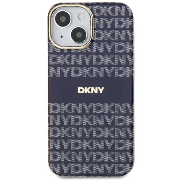 DKNY DKHMP15SHRHSEB IML Mono & Stripe MagSafe-kompatibilis tok iPhone 15/14/13 - kék