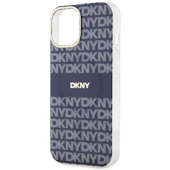 DKNY DKHMP15SHRHSEB IML Mono & Stripe MagSafe-kompatibilis tok iPhone 15/14/13 - kék