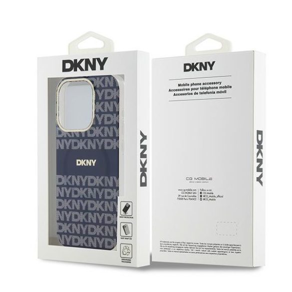 DKNY DKHMP15LHRHSEB IML Mono & Stripe MagSafe-kompatibilis tok iPhone 15 Pro - kék