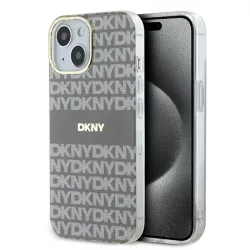   DKNY DKHMP15SHRHSEE IML Mono & Stripe MagSafe-kompatibilis tok iPhone 15 - bézs