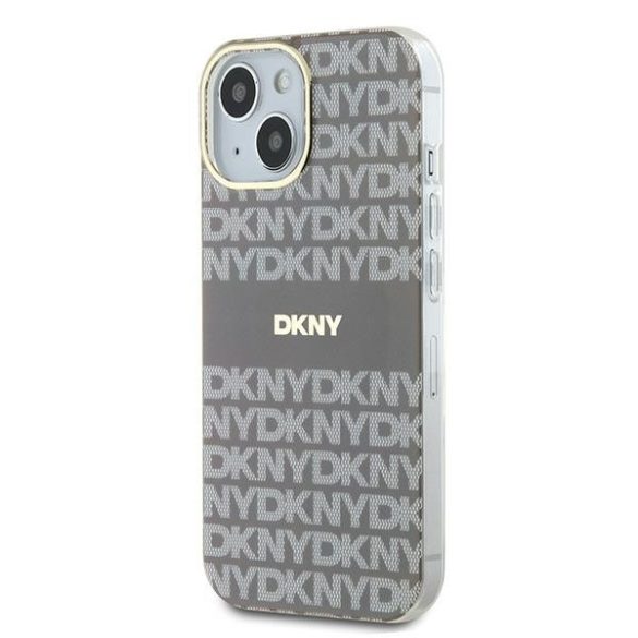 DKNY DKHMP15SHRHSEE IML Mono & Stripe MagSafe-kompatibilis tok iPhone 15 / 14 / 13 - bézs