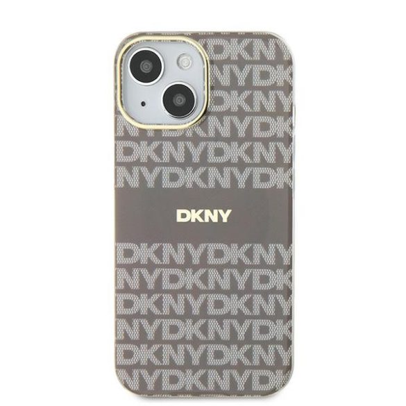 DKNY DKHMP15SHRHSEE IML Mono & Stripe MagSafe-kompatibilis tok iPhone 15 / 14 / 13 - bézs