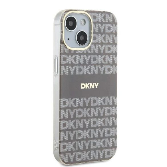 DKNY DKHMP15SHRHSEE IML Mono & Stripe MagSafe-kompatibilis tok iPhone 15 / 14 / 13 - bézs