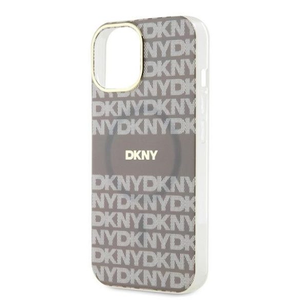 DKNY DKHMP15SHRHSEE IML Mono & Stripe MagSafe-kompatibilis tok iPhone 15 / 14 / 13 - bézs