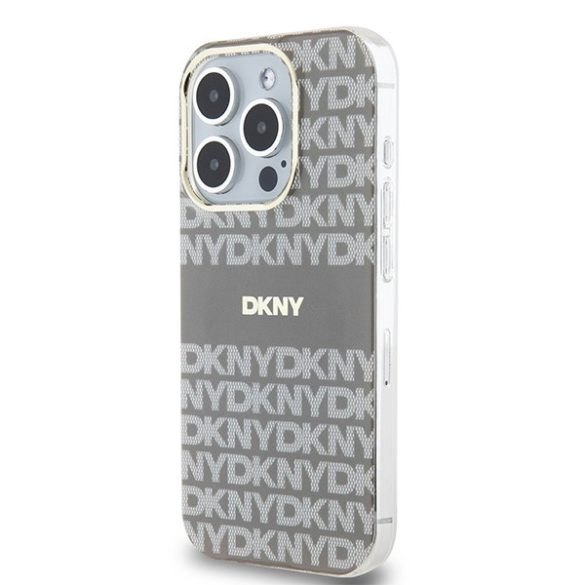 DKNY DKHMP15LHRHSEE IML Mono & Stripe MagSafe-kompatibilis tok iPhone 15 Pro - bézs