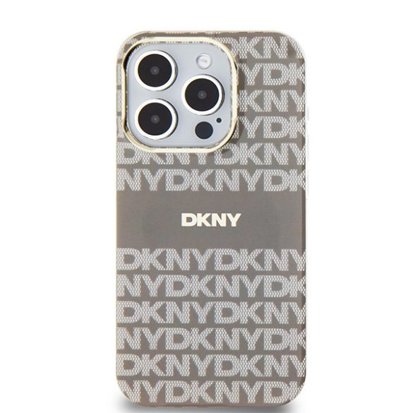 DKNY DKHMP15LHRHSEE IML Mono & Stripe MagSafe-kompatibilis tok iPhone 15 Pro - bézs