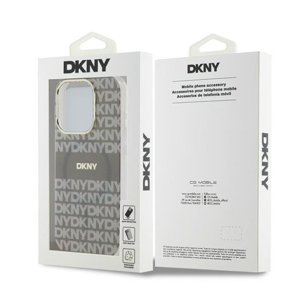 DKNY DKHMP15LHRHSEE IML Mono & Stripe MagSafe-kompatibilis tok iPhone 15 Pro - bézs