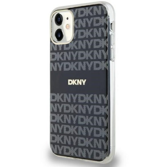 DKNY DKHMN61HRHSEK IML Mono & Stripe MagSafe-kompatibilis tok iPhone 11 / Xr - fekete