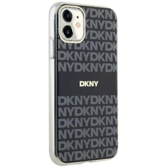 DKNY DKHMN61HRHSEK IML Mono & Stripe MagSafe-kompatibilis tok iPhone 11  - fekete