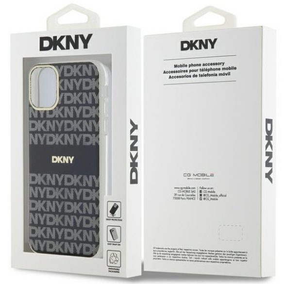 DKNY DKHMN61HRHSEK IML Mono & Stripe MagSafe-kompatibilis tok iPhone 11  - fekete