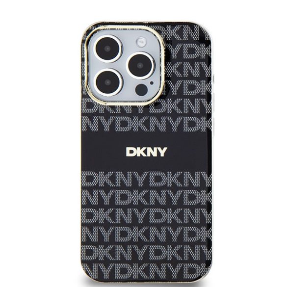 DKNY DKHMP13LHRHSEK IML Mono & Stripe MagSafe-kompatibilis tok iPhone 13 / 13 Pro - fekete