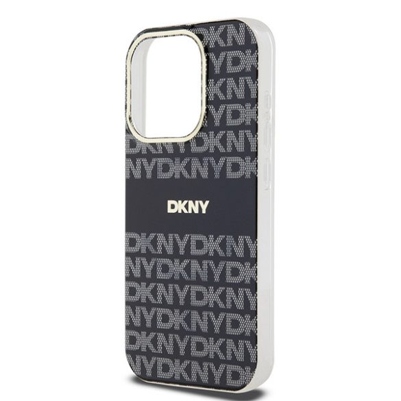 DKNY DKHMP13LHRHSEK IML Mono & Stripe MagSafe-kompatibilis tok iPhone 13 / 13 Pro - fekete