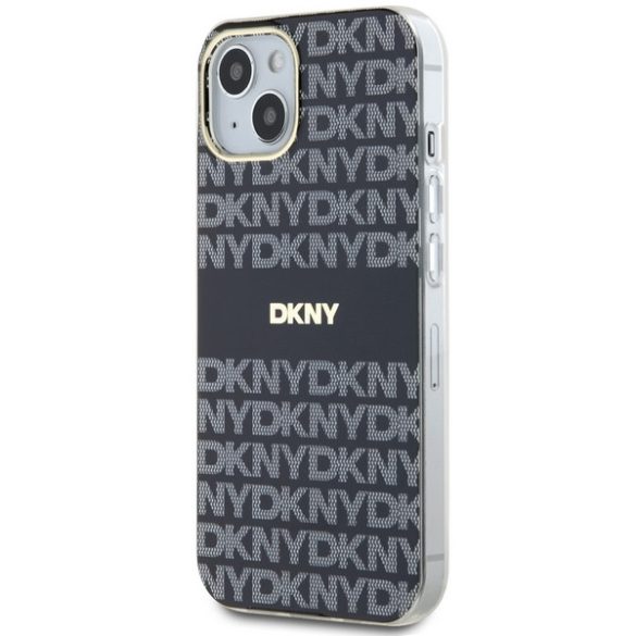 DKNY DKHMP14SHRHSEK IML Mono & Stripe MagSafe-kompatibilis tok iPhone 14 / 15 / 13 - fekete