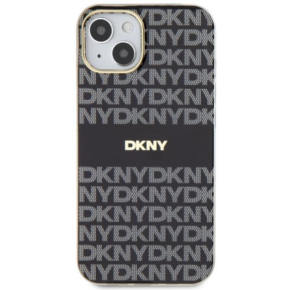 DKNY DKHMP14SHRHSEK IML Mono & Stripe MagSafe-kompatibilis tok iPhone 14 / 15 / 13 - fekete