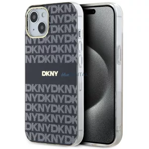 DKNY DKHMP15SHRHSEK IML Mono & Stripe MagSafe-kompatibilis tok iPhone 15 - fekete