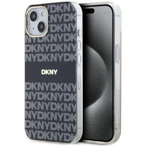 DKNY DKHMP15MHRHSEK IML Mono & Stripe MagSafe-kompatibilis tok iPhone 15 Plus / 14 Plus - fekete