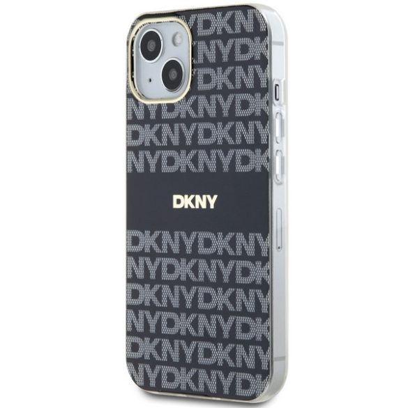 DKNY DKHMP15MHRHSEK IML Mono & Stripe MagSafe-kompatibilis tok iPhone 15 Plus / 14 Plus - fekete