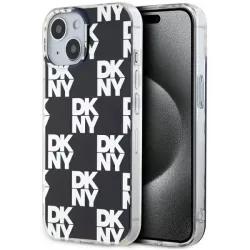   DKNY DKHCP15SHDLCEK IML Checkered Mono Pattern tok iPhone 15 - fekete