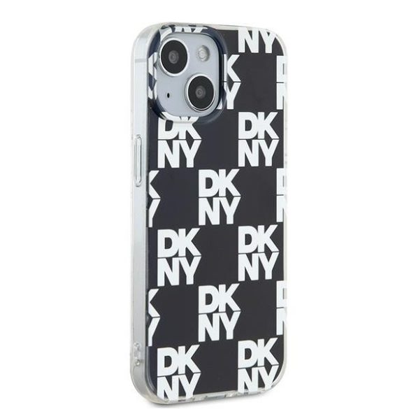 DKNY DKHCP15SHDLCEK IML Checkered Mono Pattern tok iPhone 15 / 14 / 13 - fekete