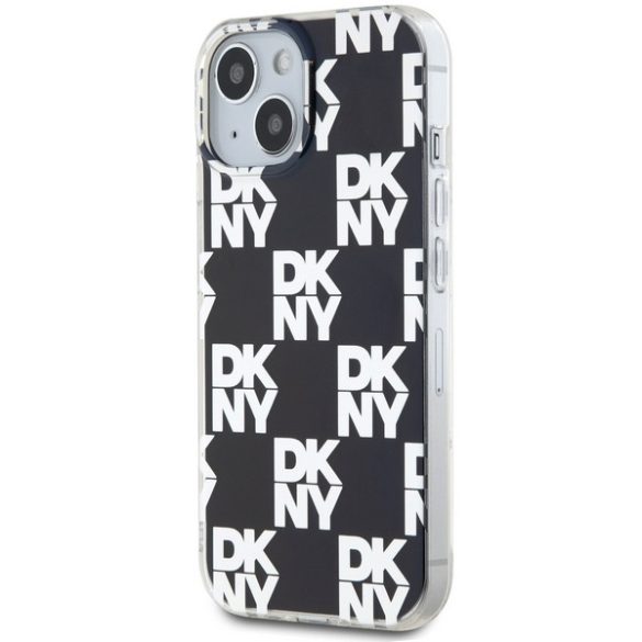 DKNY DKHCP15MHDLCEK IML Checkered Mono Pattern tok iPhone 15 Plus / 14 Plus - fekete