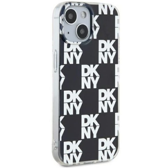 DKNY DKHCP15MHDLCEK IML Checkered Mono Pattern tok iPhone 15 Plus / 14 Plus - fekete