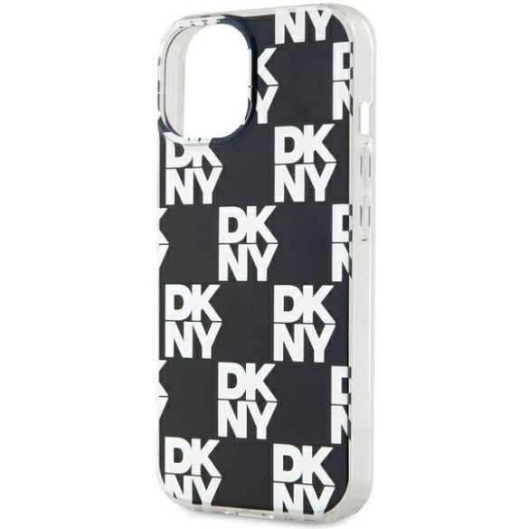 DKNY DKHCP15MHDLCEK IML Checkered Mono Pattern tok iPhone 15 Plus / 14 Plus - fekete