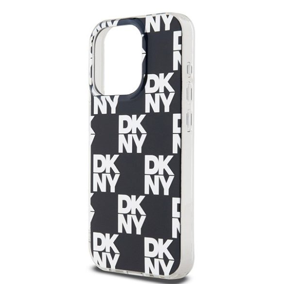 DKNY DKHCP15LHDLCEK IML Checkered Mono Pattern tok iPhone 15 Pro - fekete