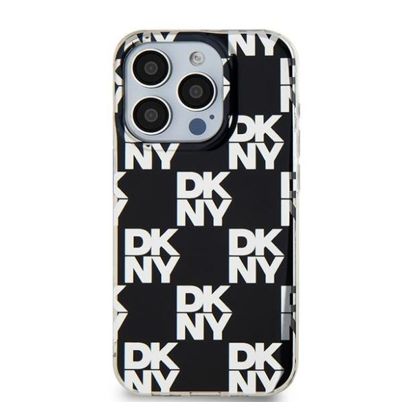 DKNY DKHCP15XHDLCEK IML Checkered Mono Pattern tok iPhone 15 Pro Max - fekete