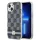 DKNY DKHMP15SHCPTSK IML Checkered Mono Pattern & Printed Stripes MagSafe-kompatibilis tok iPhone 15 - fekete