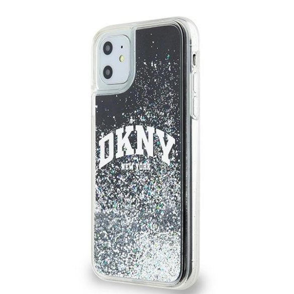 DKNY DKHCN61LBNAEK Liquid Glitter Big Logo tok iPhone 11 / Xr - fekete