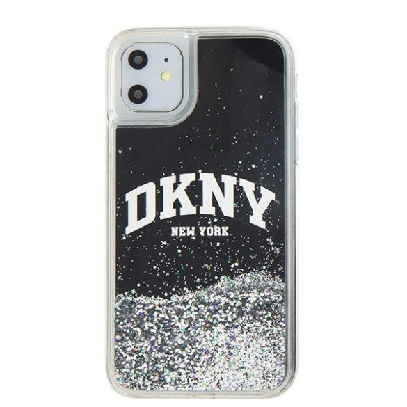 DKNY DKHCN61LBNAEK Liquid Glitter Big Logo tok iPhone 11  - fekete