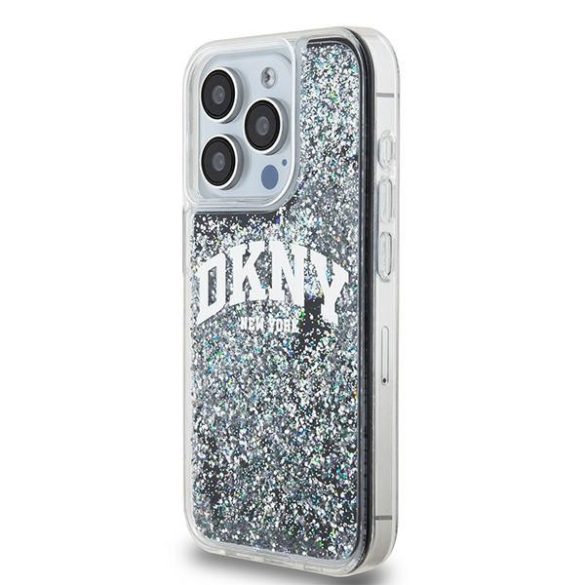 DKNY DKHCP13LLBNAEK Liquid Glitter Big Logo tok iPhone 13 / 13 Pro - fekete