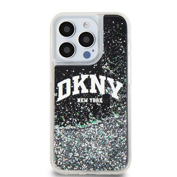 DKNY DKHCP13LLBNAEK Liquid Glitter Big Logo tok iPhone 13 / 13 Pro - fekete