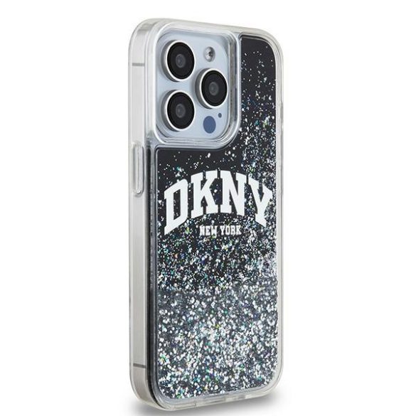 DKNY DKHCP13LLBNAEK Liquid Glitter Big Logo tok iPhone 13 / 13 Pro - fekete