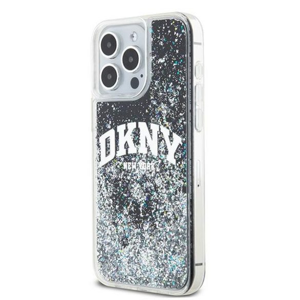 DKNY DKHCP13XLBNAEK Liquid Glitter Big Logo tok iPhone 13 Pro Max - fekete