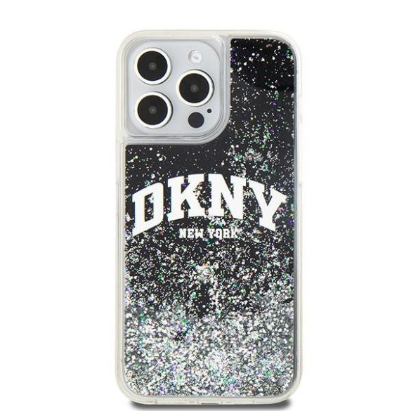 DKNY DKHCP13XLBNAEK Liquid Glitter Big Logo tok iPhone 13 Pro Max - fekete