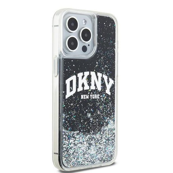 DKNY DKHCP13XLBNAEK Liquid Glitter Big Logo tok iPhone 13 Pro Max - fekete