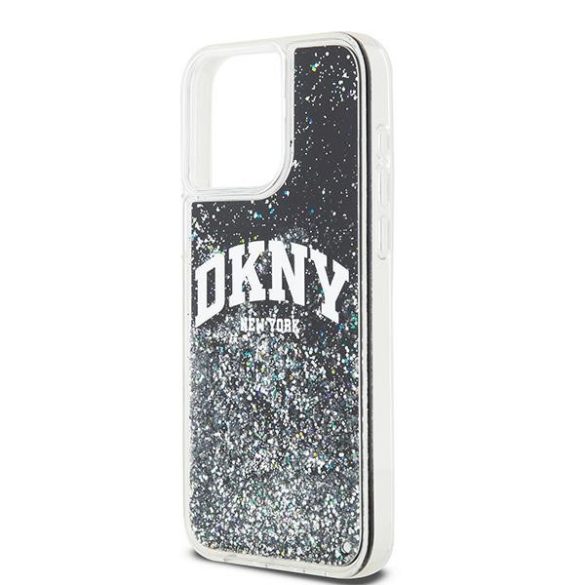 DKNY DKHCP13XLBNAEK Liquid Glitter Big Logo tok iPhone 13 Pro Max - fekete