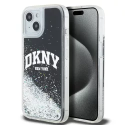   DKNY DKHCP14SLBNAEK Liquid Glitter Big Logo tok iPhone 14 - fekete
