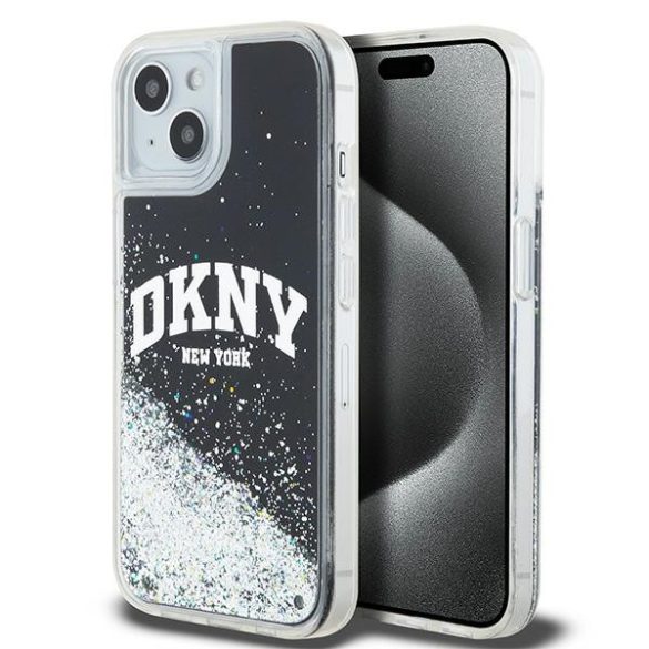 DKNY DKHCP15MLBNAEK Liquid Glitter Big Logo tok iPhone 15 Plus / 14 Plus - fekete