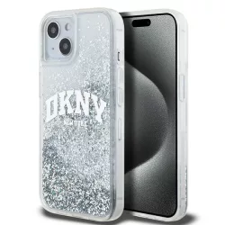   DKNY DKHCP15SLBNAET Liquid Glitter Big Logo tok iPhone 15 - fehér