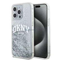   DKNY DKHCP15LLBNAET Liquid Glitter Big Logo tok iPhone 15 Pro - fehér
