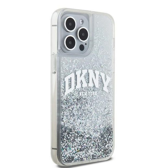 DKNY DKHCP15LLBNAET Liquid Glitter Big Logo tok iPhone 15 Pro - fehér