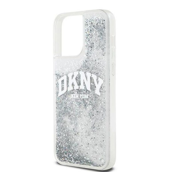 DKNY DKHCP15LLBNAET Liquid Glitter Big Logo tok iPhone 15 Pro - fehér