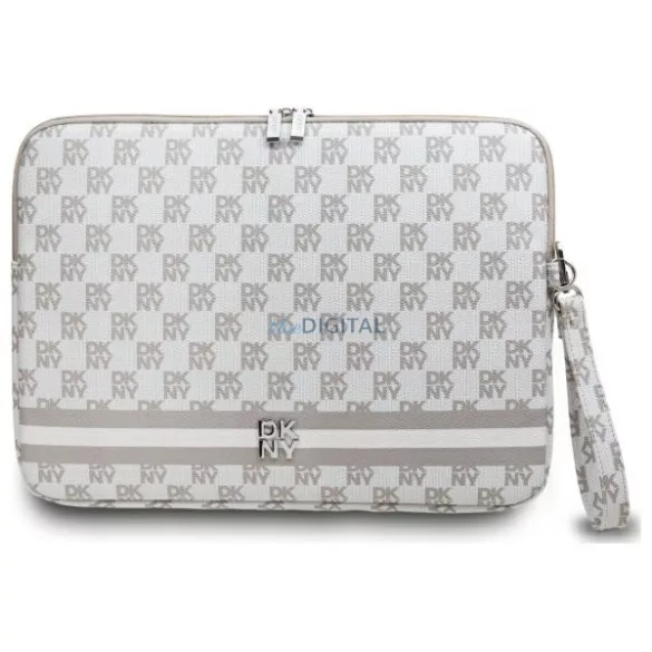 DKNY DKCS16PVSHLE laptoptok 16" Checkered Pattern Printed Stripes – bézs