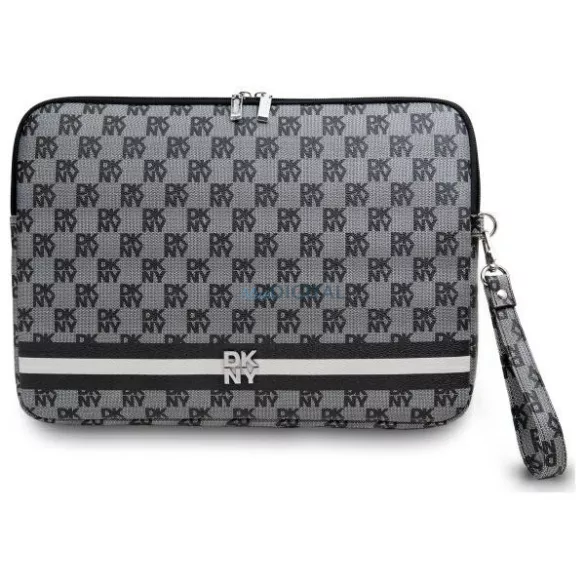 DKNY DKCS14PVSHLK laptoptok 14" Checkered Pattern Printed Stripes – fekete